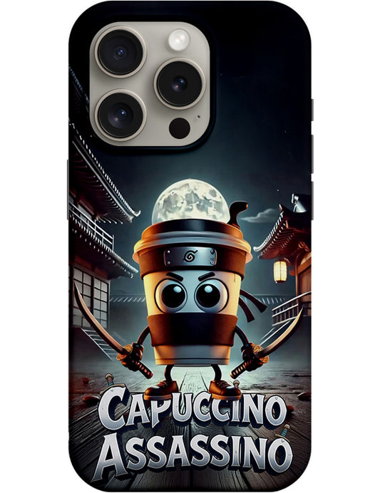 Hülle für Apple iPhone 14 Pro, Perfect Case, Italian Brainrot Capuccino Assassino, Mehrfarbig