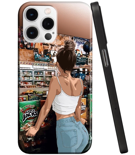 Hülle für Apple iPhone 14 Pro, Perfect Case, Favourites Series Girl, Mehrfarbig