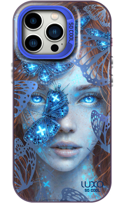 Hülle für Apple iPhone 17 Pro, LUXO So CooL, ArcadiA Butterfly Girl, Mehrfarbig