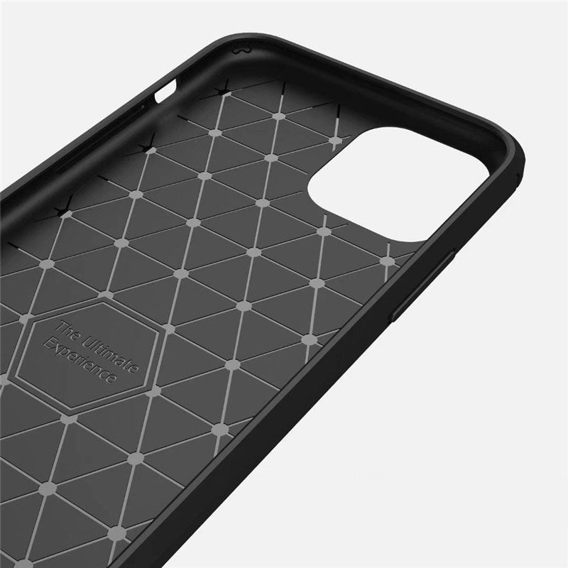 Hülle für Apple iPhone 11 Pro Max, Techsuit, Carbon, Schwarz