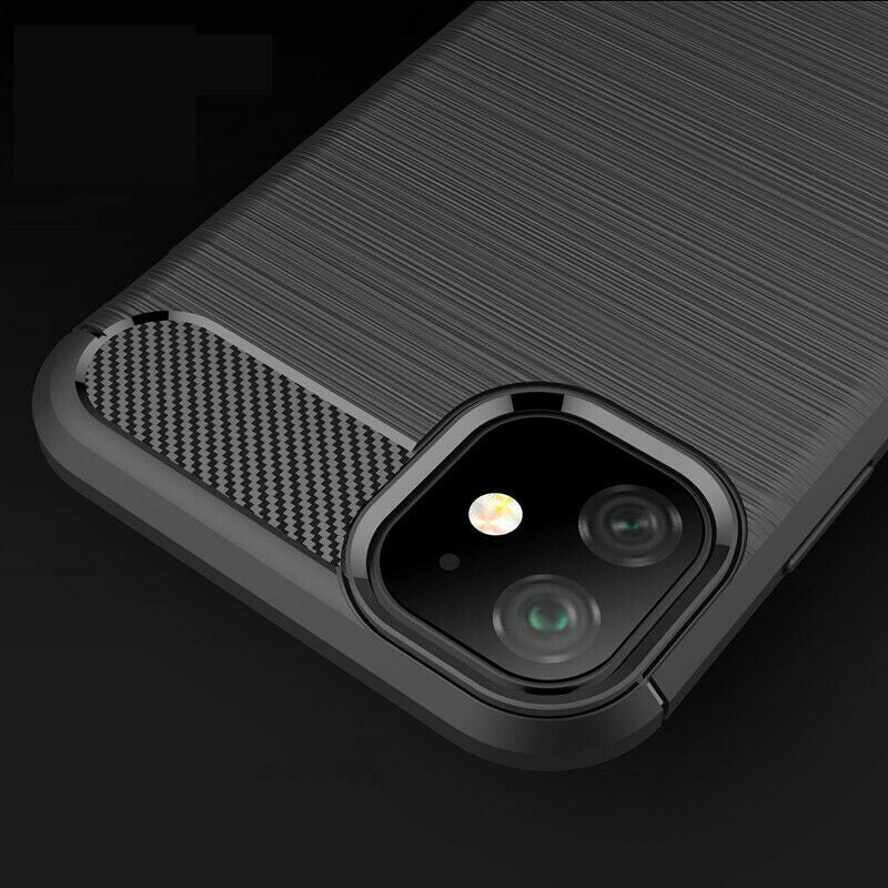 Hülle für Apple iPhone 12 mini, Techsuit, Carbon, Schwarz
