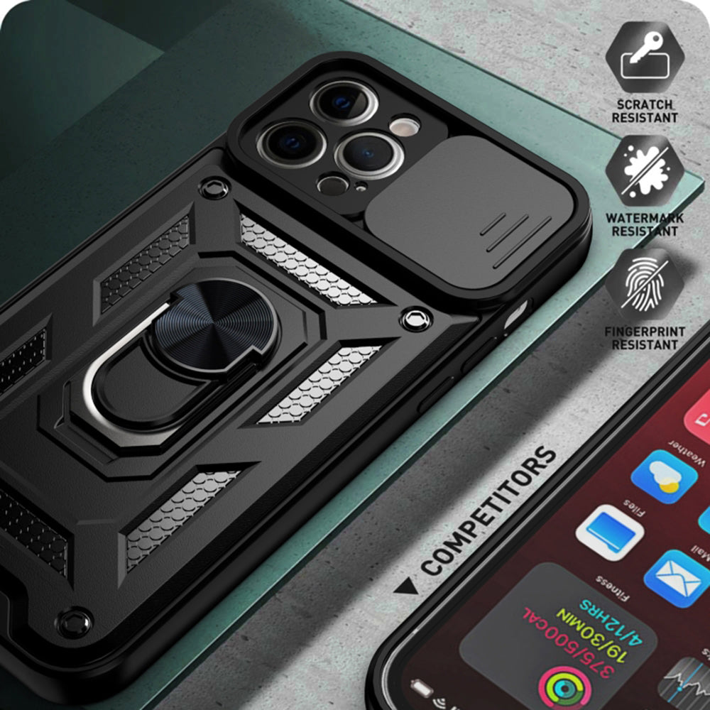 Hülle für Apple iPhone 12 Pro Max, Techsuit, CamShield, Schwarz