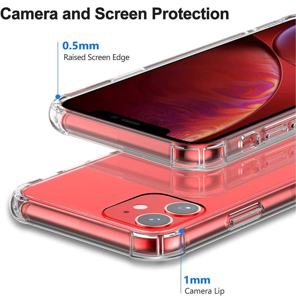 Hülle für Apple iPhone 12, Techsuit, stoßfest klar, transparent
