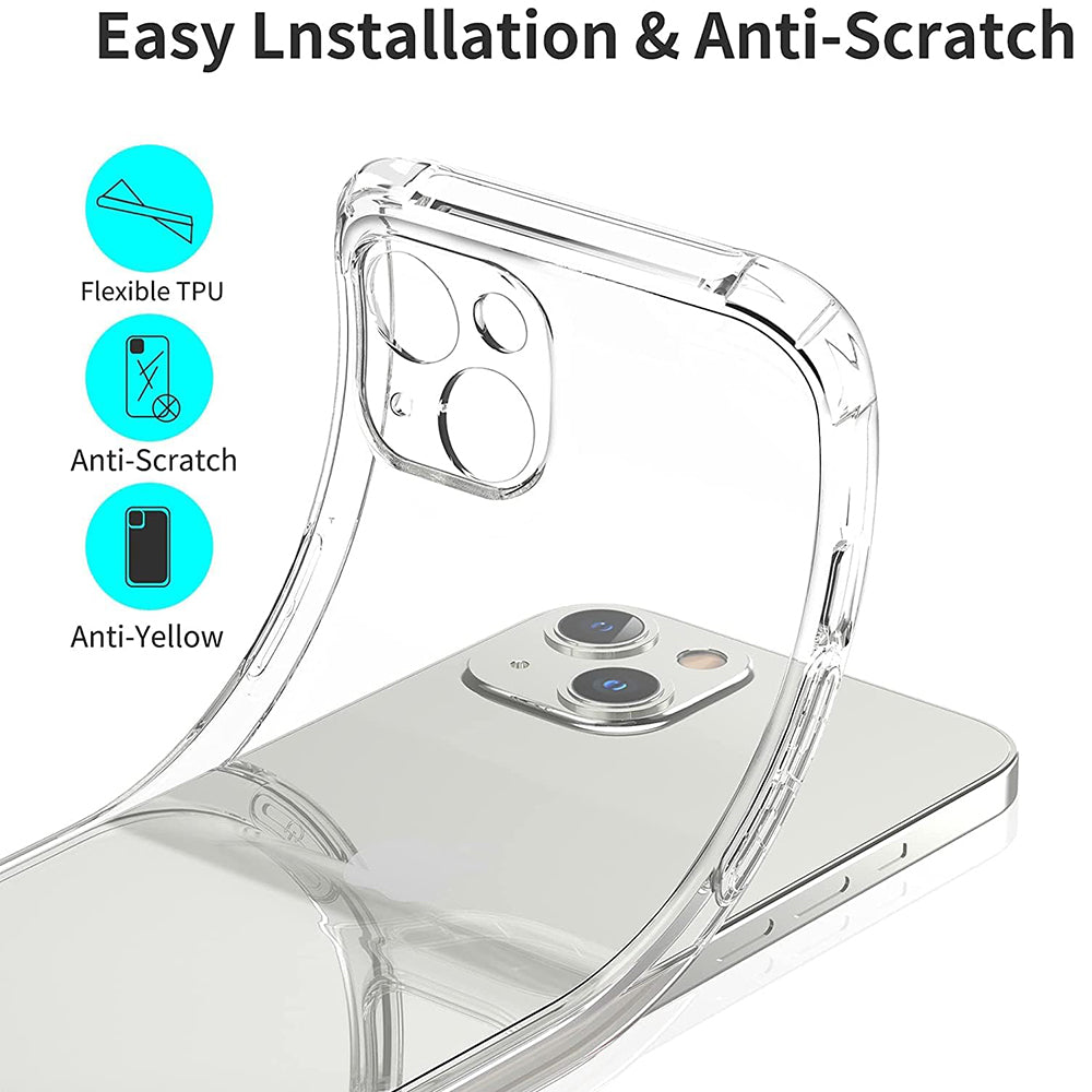 Hülle für Apple iPhone 13 mini, Techsuit, stoßfest klar, transparent
