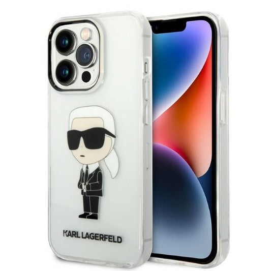 Hülle für Apple iPhone 14 Pro, Karl Lagerfeld, IML Ikonik NFT, Transparent