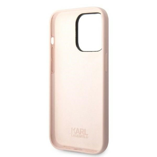 Hülle für Apple iPhone 14 Pro, Karl Lagerfeld, Silicone Ikonik NFT, Rosa