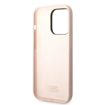 Hülle für Apple iPhone 14 Pro, Karl Lagerfeld, Silicone Ikonik NFT, Rosa