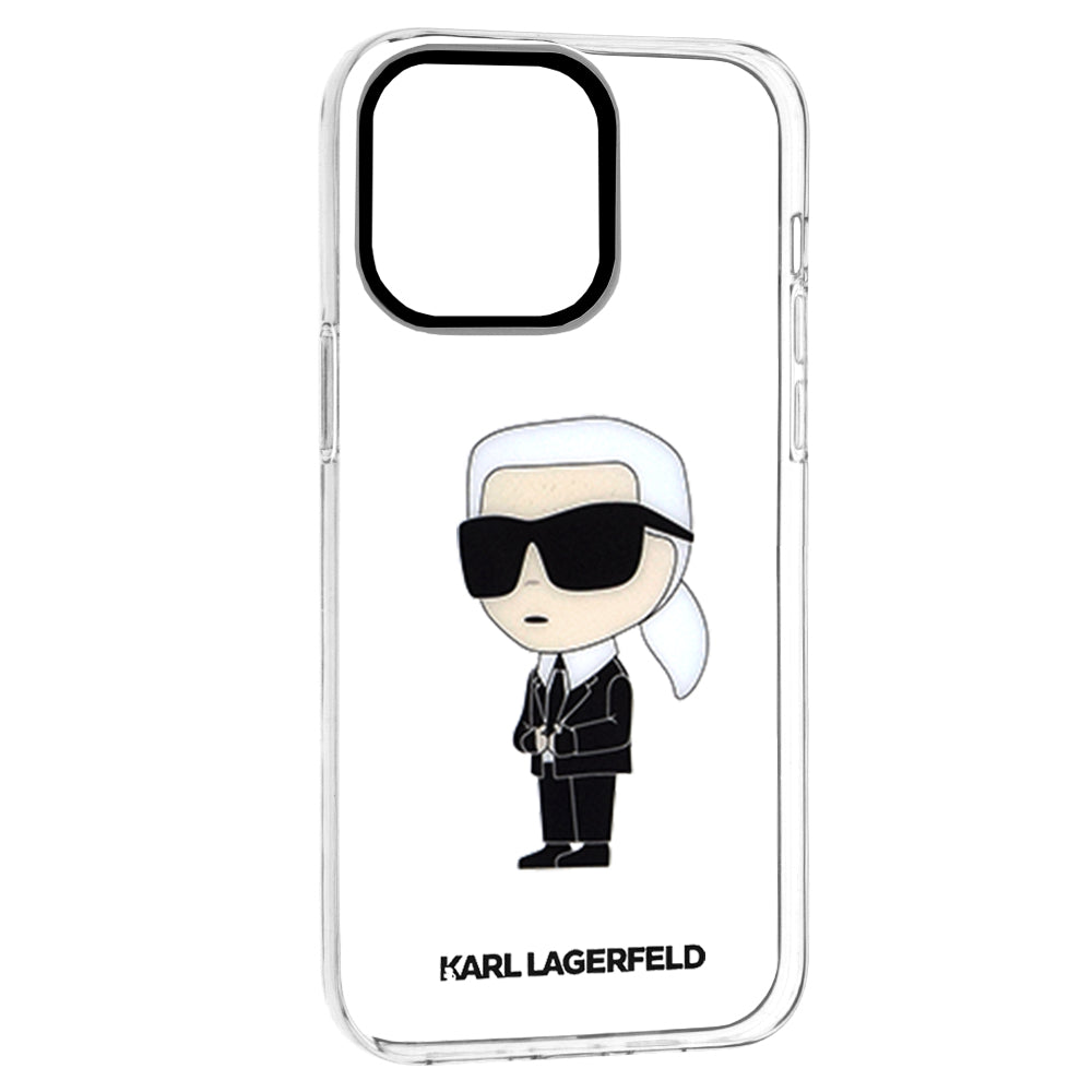 Hülle für Apple iPhone 14 Pro Max, Karl Lagerfeld, Ikonik Karl, Transparent