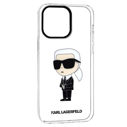 Hülle für Apple iPhone 14 Pro Max, Karl Lagerfeld, Ikonik Karl, Transparent