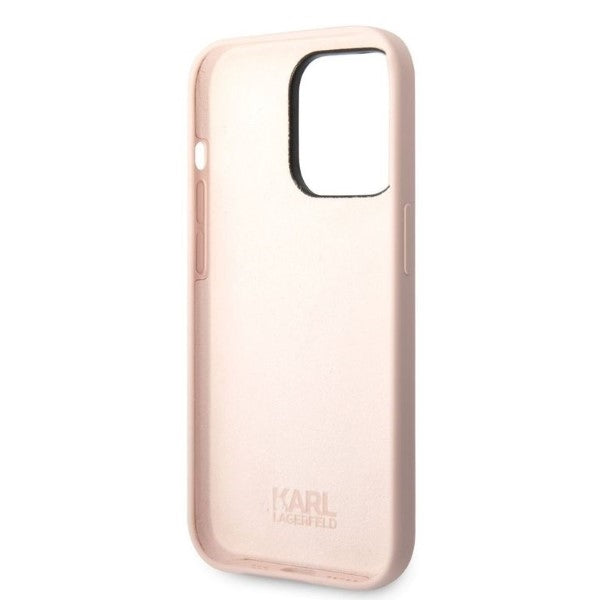 Hülle für Apple iPhone 14 Pro Max, Karl Lagerfeld, Silicone Ikonik NFT, Rosa