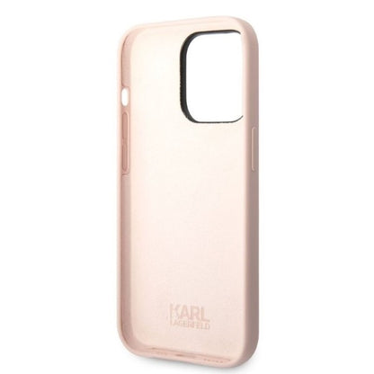 Hülle für Apple iPhone 14 Pro Max, Karl Lagerfeld, Silicone Ikonik NFT, Rosa