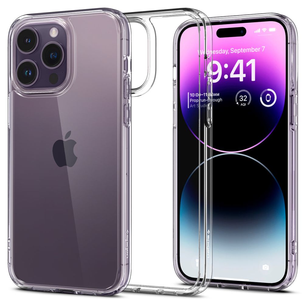 Hülle für Apple iPhone 14 Pro Max, Spigen, Ultra Hybrid, Transparent ACS04816