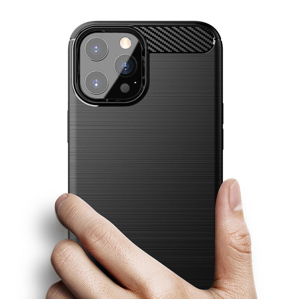 Hülle für Apple iPhone 14 Pro, Techsuit, Carbon, Schwarz