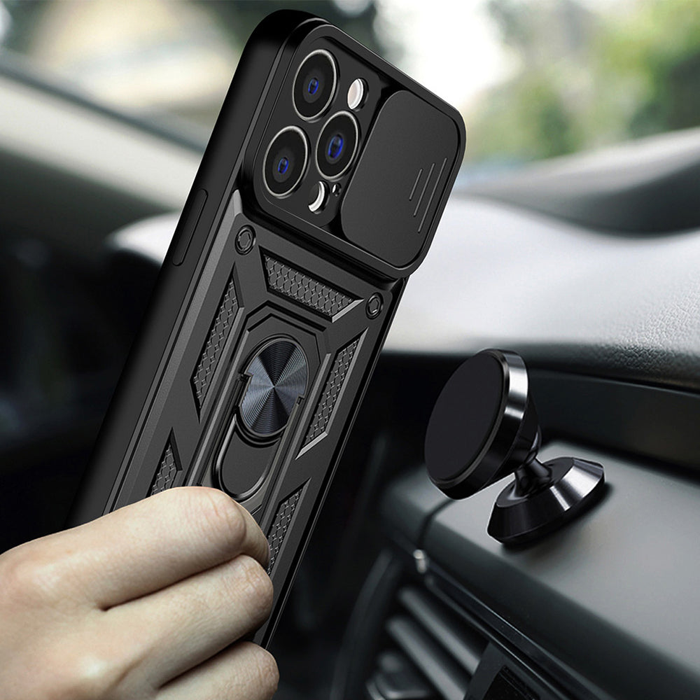Hülle für Apple iPhone 14, Techsuit, CamShield, Schwarz