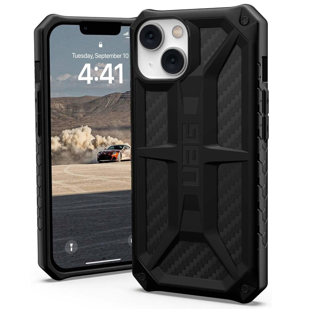 Hülle für Apple iPhone 14, Urban Armor Gear, Monarch Carbon, Schwarz