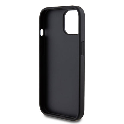 Hülle für Apple iPhone 15, Guess, Glitter Big 4G Script, Schwarz