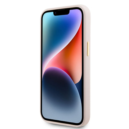 Hülle für Apple iPhone 15, Guess, Logo Strass 4G, Hellrosa