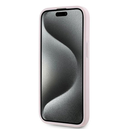 Case for Apple iPhone 15, Karl Lagerfeld, Diagonal Quilted Script, Pink