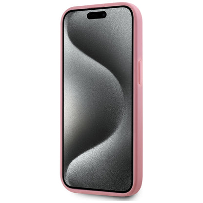 Hülle für Apple iPhone 15, Karl Lagerfeld, Metal Signature, Rosa