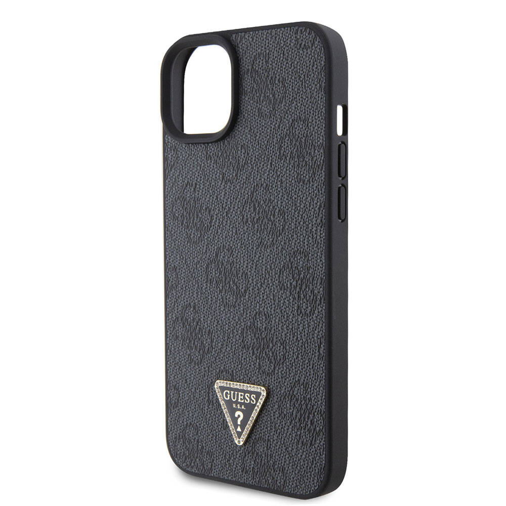 Case for Apple iPhone 15 Plus, Guess, Crossbody 4G Metal Logo, Black
