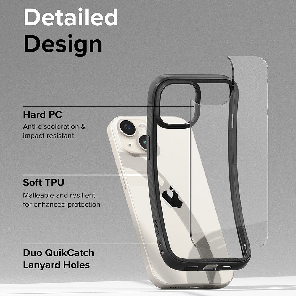 Hülle für Apple iPhone 15 Plus, Ringke, Fusion Bold, Schwarz