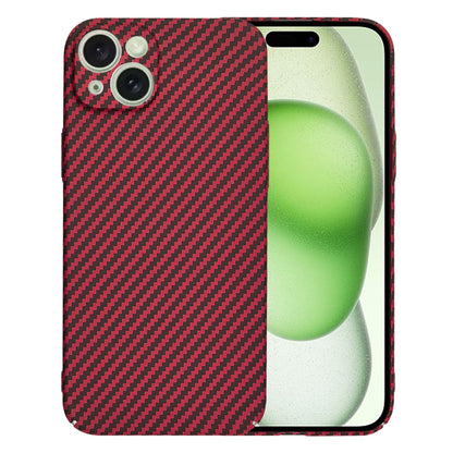 Hülle für Apple iPhone 15 Plus, Techsuit, Carbonite FiberShell, Rot