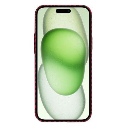Hülle für Apple iPhone 15 Plus, Techsuit, Carbonite FiberShell, Rot