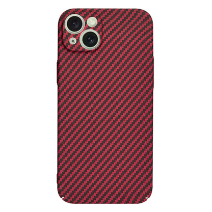 Hülle für Apple iPhone 15 Plus, Techsuit, Carbonite FiberShell, Rot