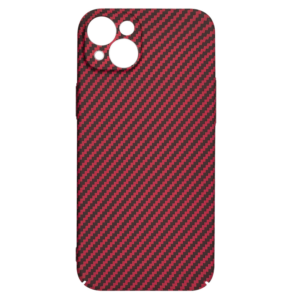 Hülle für Apple iPhone 15 Plus, Techsuit, Carbonite FiberShell, Rot