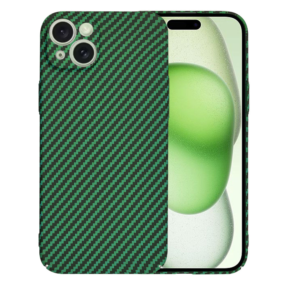 Hülle für Apple iPhone 15 Plus, Techsuit, Carbonite FiberShell, Grün