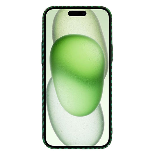 Hülle für Apple iPhone 15 Plus, Techsuit, Carbonite FiberShell, Grün