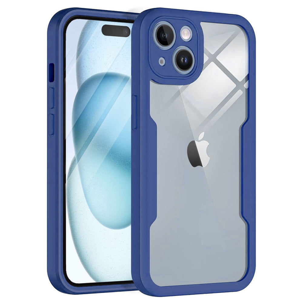 Hülle für Apple iPhone 15 Plus, Techsuit, ColorVerse 360, Blau