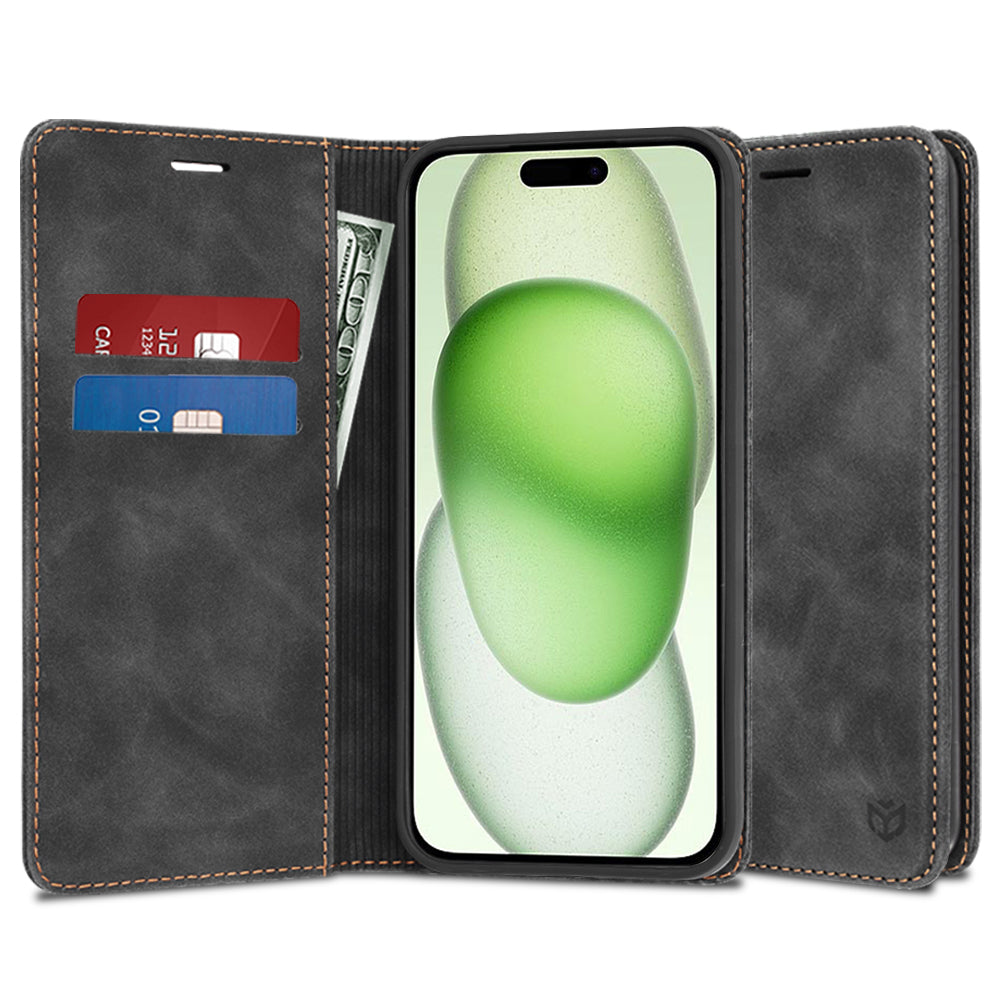 Hülle für Apple iPhone 15 Plus, Techsuit, Confy, Schwarz