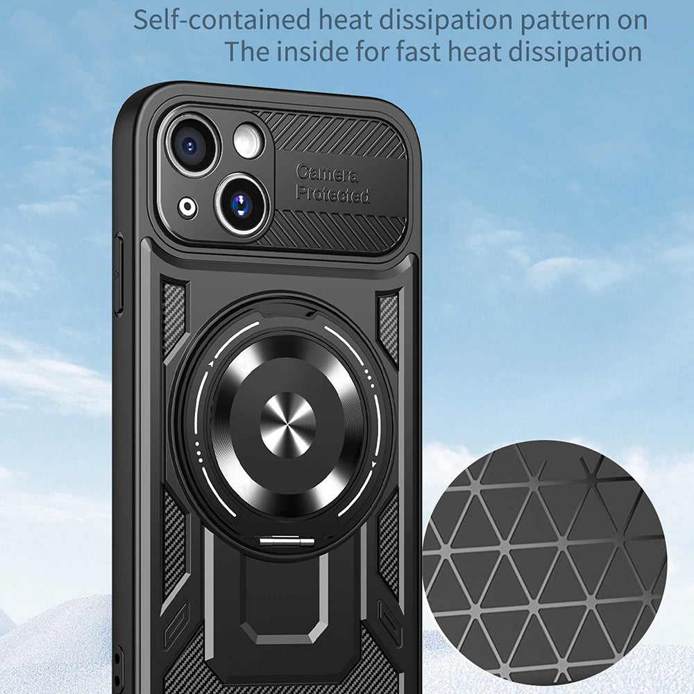 Hülle für Apple iPhone 15 Plus, Techsuit, RuggedCam, Grau