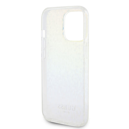 Hülle für Apple iPhone 15 Pro, Guess, IML Faceted Mirror Disco Iridescent, Mehrfarbig
