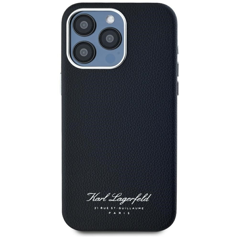 Hülle für Apple iPhone 15 Pro, Karl Lagerfeld, Grained Hotel RSG, Schwarz