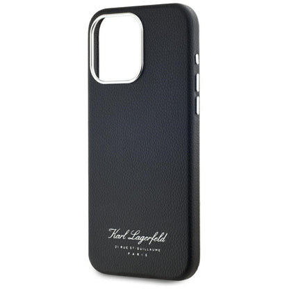 Hülle für Apple iPhone 15 Pro, Karl Lagerfeld, Grained Hotel RSG, Schwarz