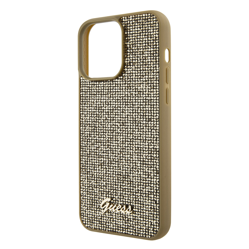 Hülle für Apple iPhone 15 Pro Max, Guess, Disco Metal Script, Gold