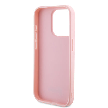 Hülle für Apple iPhone 15 Pro Max, Guess, Iridescent Metal Script, Rosa
