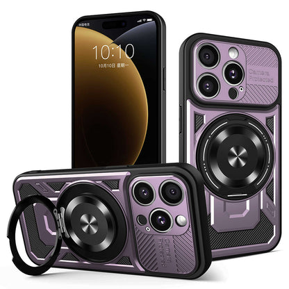Hülle für Apple iPhone 15 Pro Max, Techsuit, RuggedCam, Lila