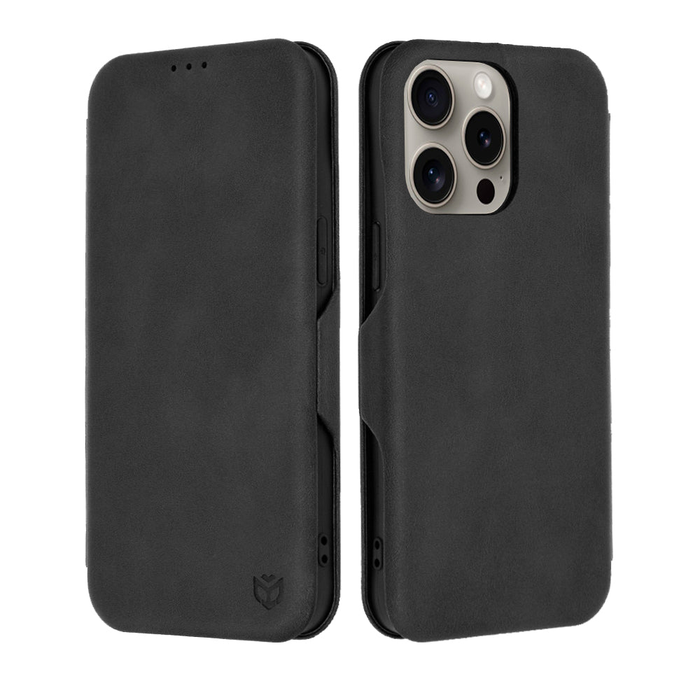 Hülle für Apple iPhone 15 Pro Max, Techsuit, Safe Wallet Plus, Schwarz