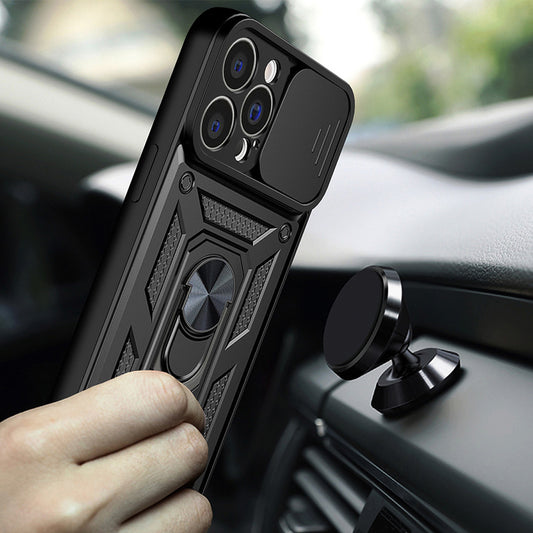 Hülle für Apple iPhone 15 Pro, Techsuit, CamShield, Schwarz
