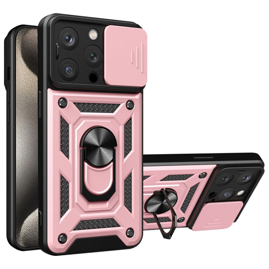 Hülle für Apple iPhone 15 Pro, Techsuit, CamShield, Rosa