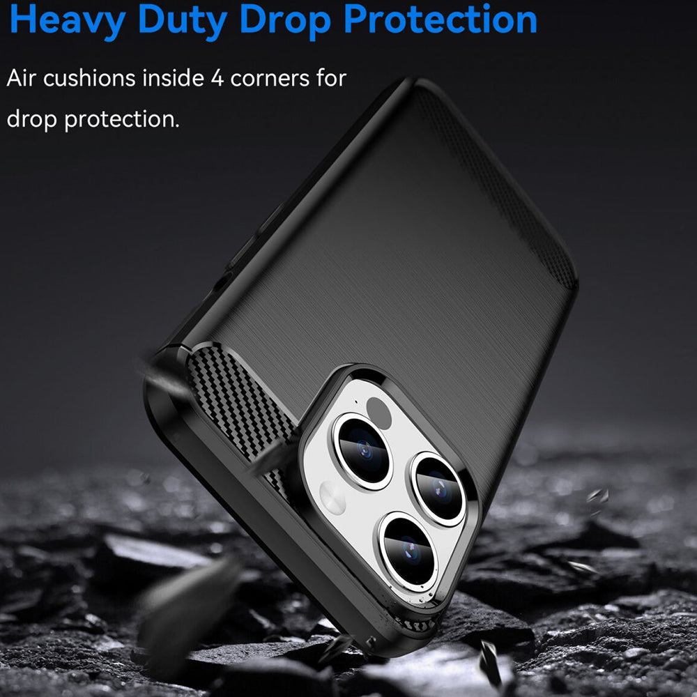Hülle für Apple iPhone 15 Pro, Techsuit, Carbon, Schwarz