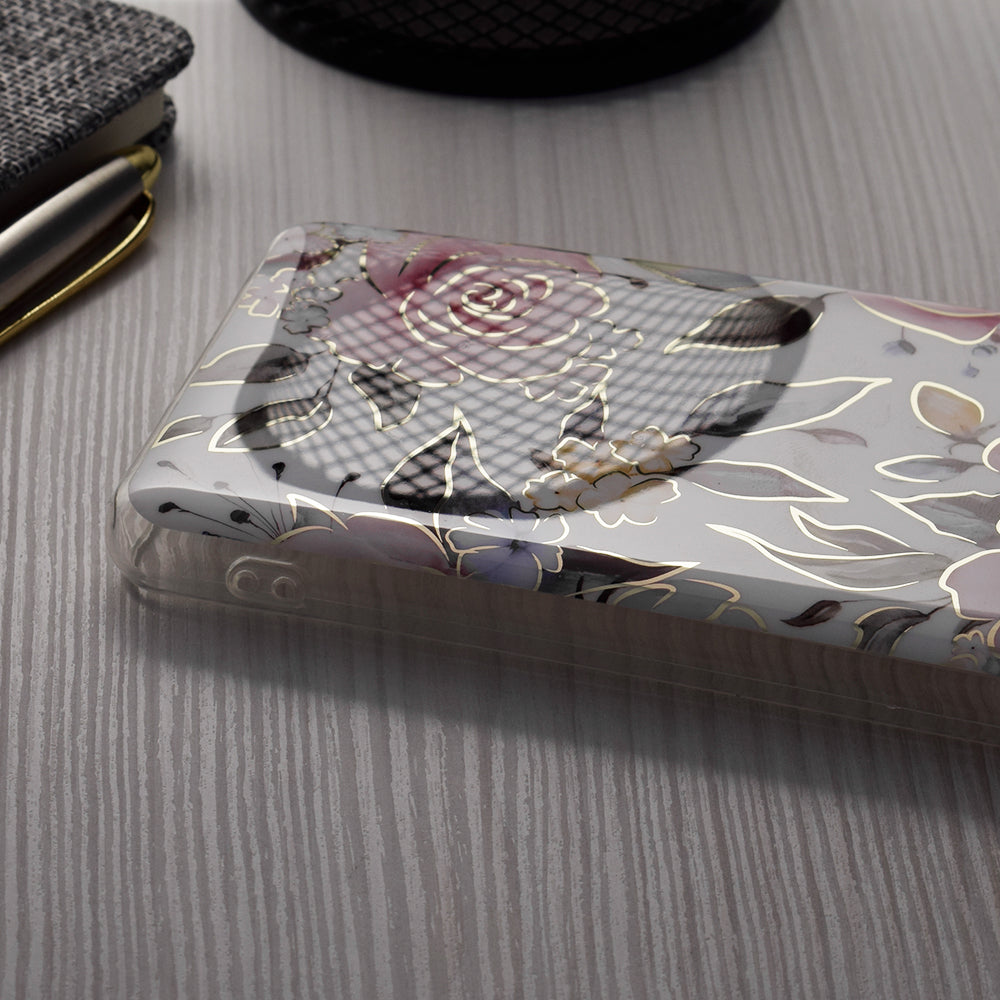 Hülle für Apple iPhone 15 Pro, Techsuit, Marble, Weiß