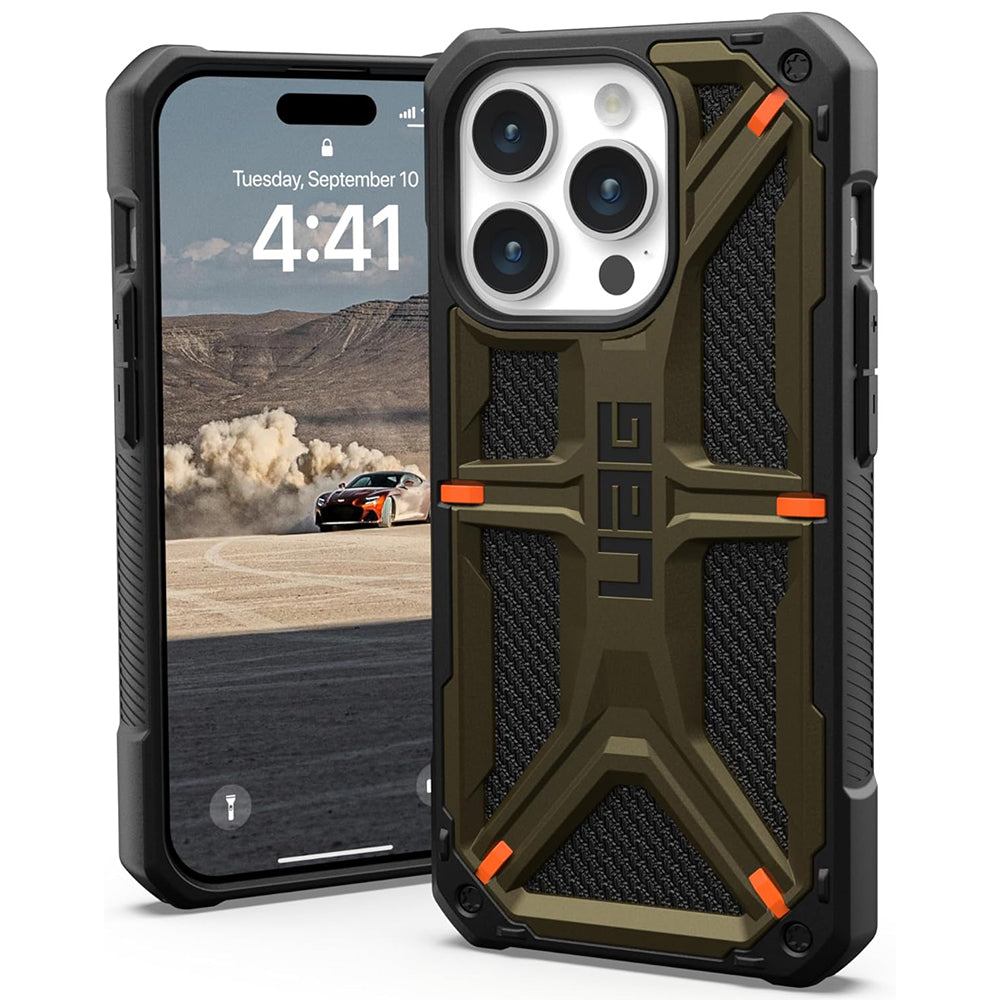 Hülle für Apple iPhone 15 Pro, Urban Armor Gear, Monarch Kevlar, Grün
