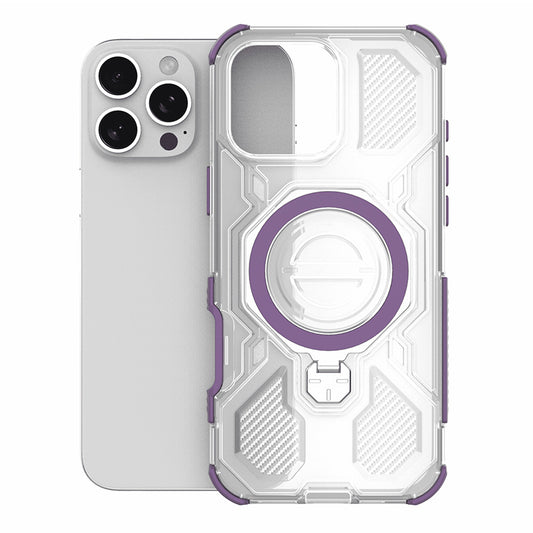 Hülle für Apple iPhone 15, Techsuit, Carbon Shield Pro, Lila