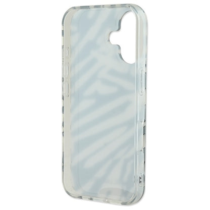 Case for Apple iPhone 16, Karl Lagerfeld, IML Luxury Zebra Pattern with Strap, Black
