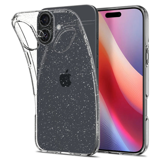 Hülle für Apple iPhone 16 Plus, Spigen, Liquid Crystal Glitter, Transparent