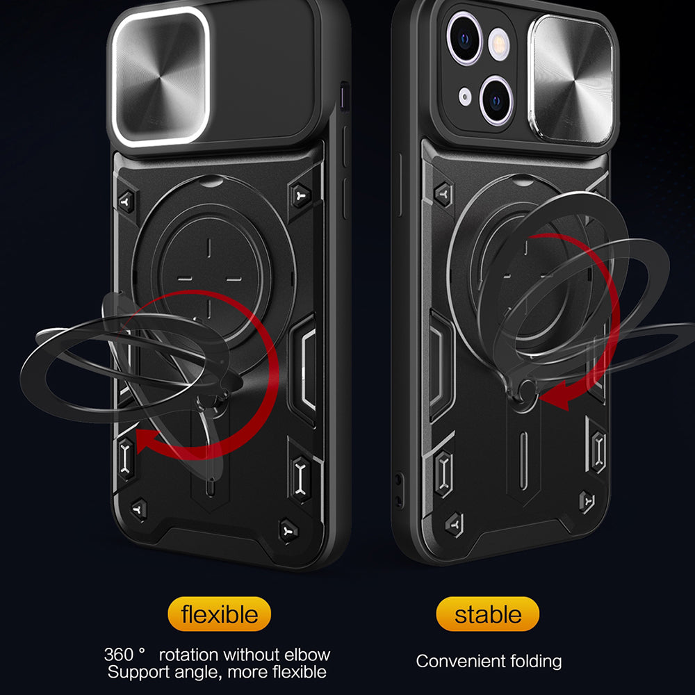 Hülle für Apple iPhone 16 Plus, Techsuit, CamGuard Pro, Schwarz